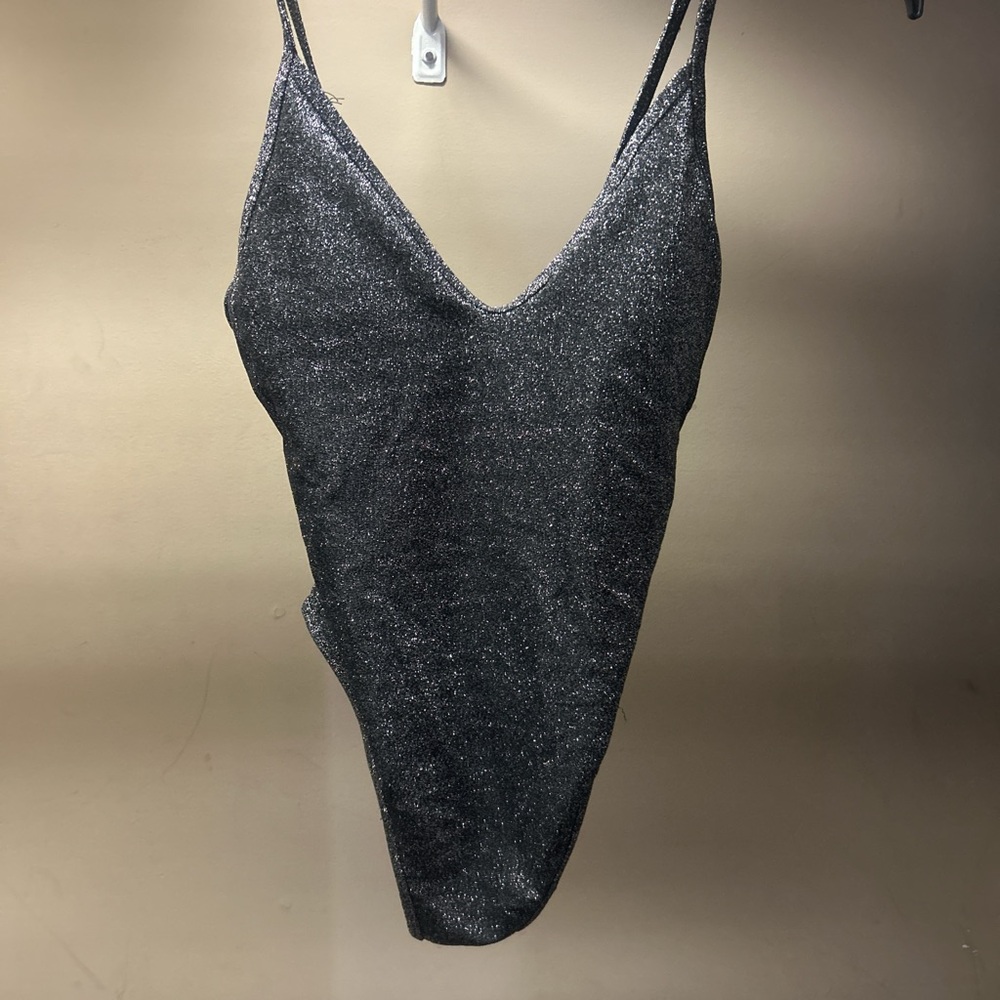 Women's Glittery Black Top